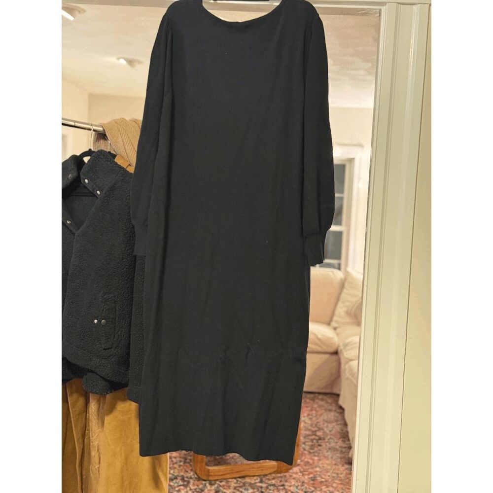 Ava Viv Black Sweater Dress Midi 3X NWT